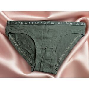 New Bikini Brief Green Slay All Day Small Panties Underwear NWOT